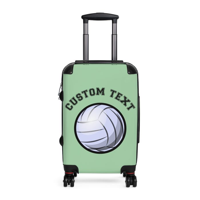 Custom Volleyball Suitcase - A personalized luggage adorned with a custom volleyball-themed design, perfect for sports enthusiasts who want to travel in style with their favorite sport.