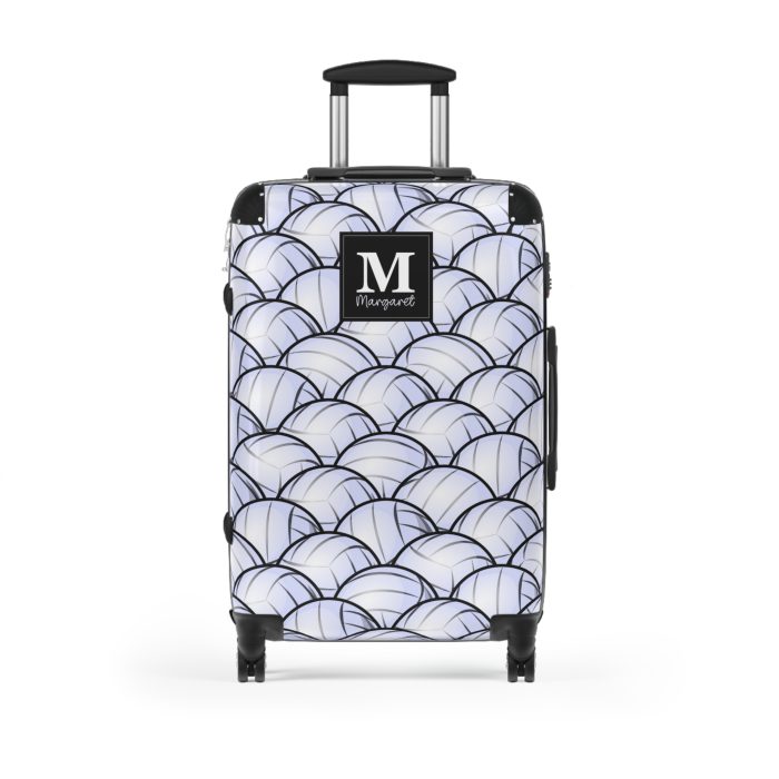 Custom Volleyball Suitcase - A personalized luggage adorned with a custom volleyball-themed design, perfect for sports enthusiasts who want to travel in style with their favorite sport.