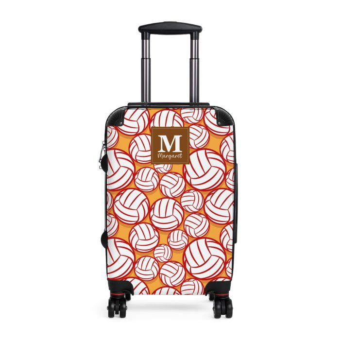 Custom Volleyball Suitcase - A personalized luggage adorned with a custom volleyball-themed design, perfect for sports enthusiasts who want to travel in style with their favorite sport.