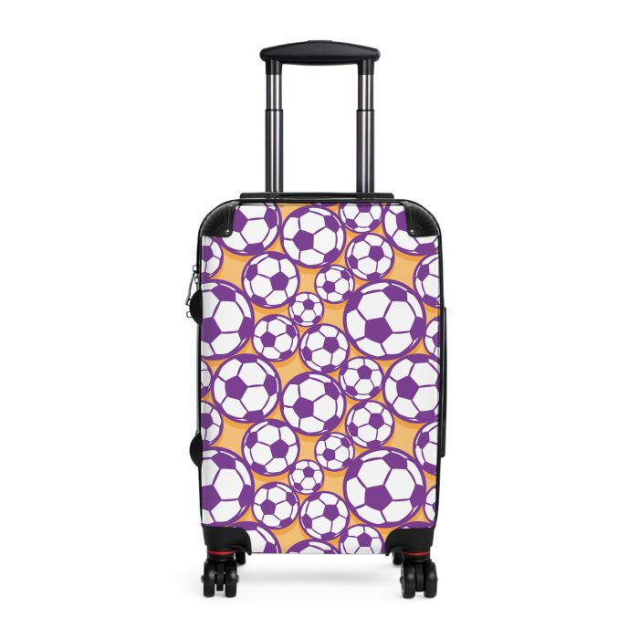 Soccer Suitcase - A luggage adorned with a sporty soccer-themed design, perfect for travelers who want to travel in style with their favorite sport.