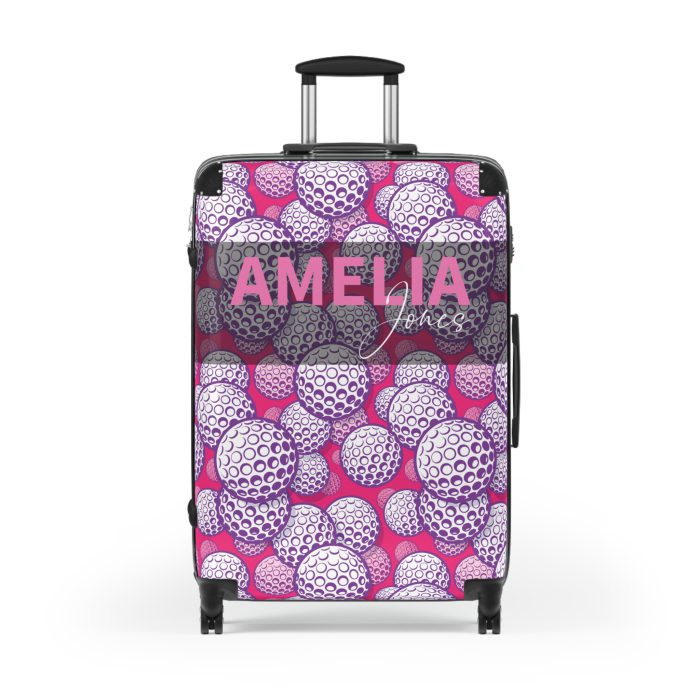 Custom Golf Ball Suitcase - Personalized for golf enthusiasts, combining style and functionality for a unique travel experience.