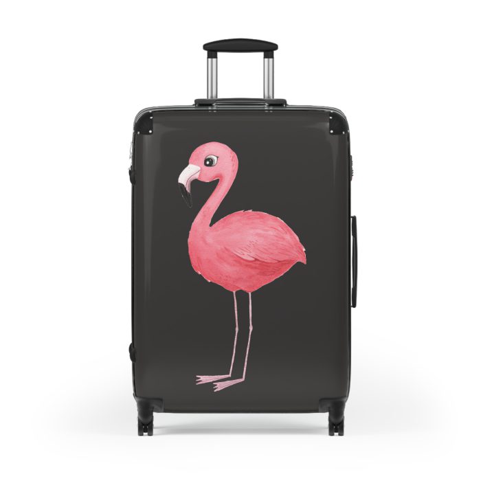 Cute Baby Flamingo Suitcase - Travel in adorable style with this delightful companion, featuring charming baby flamingo motifs for cute adventures.