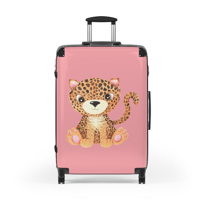 Cute Baby Leopard Suitcase - Travel in adorable style with this delightful companion, featuring charming baby leopard motifs for cute adventures.