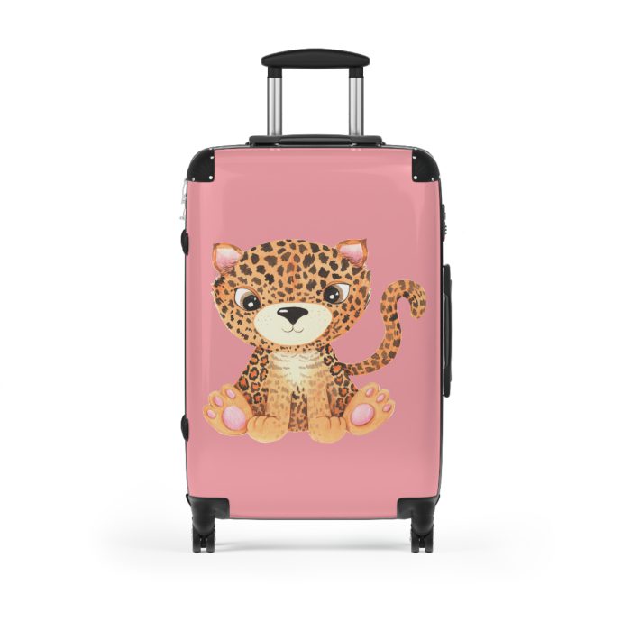 Cute Baby Leopard Suitcase - Travel in adorable style with this delightful companion, featuring charming baby leopard motifs for cute adventures.