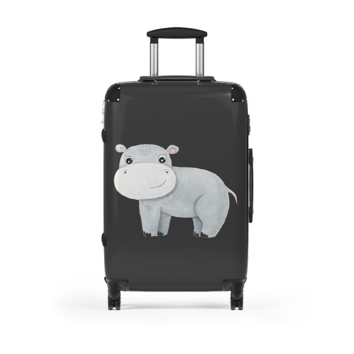 Cute Baby Hippo Suitcase - Elevate your journeys with this charming companion, featuring delightful baby hippo motifs for adorable adventures.