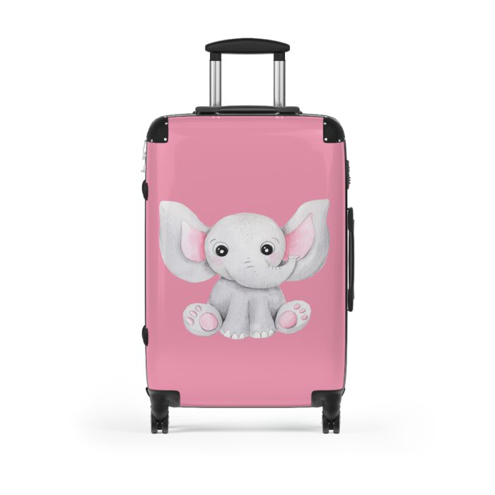 Cute Baby Elephant Suitcase - Elevate your journeys with this charming companion, featuring delightful baby elephant motifs for adorable adventures.