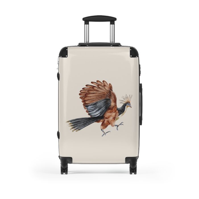 Hoatzin Suitcase - A unique travel gear featuring an exotic bird design, perfect for adding elegance and uniqueness to your travel adventures.