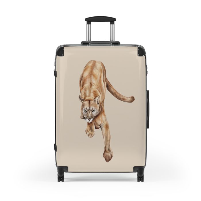 Puma Suitcase - A sleek travel gear featuring an animal print design, perfect for style enthusiasts and adding a touch of wild elegance to your journeys.