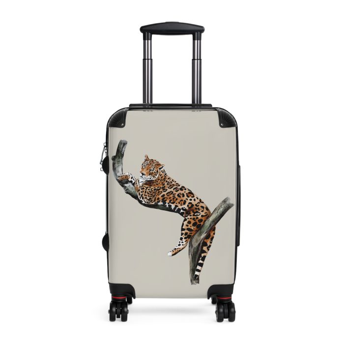 Jaguar Suitcase - An exotic travel gear featuring an animal print design, perfect for style enthusiasts and adding a touch of adventure to your journeys.