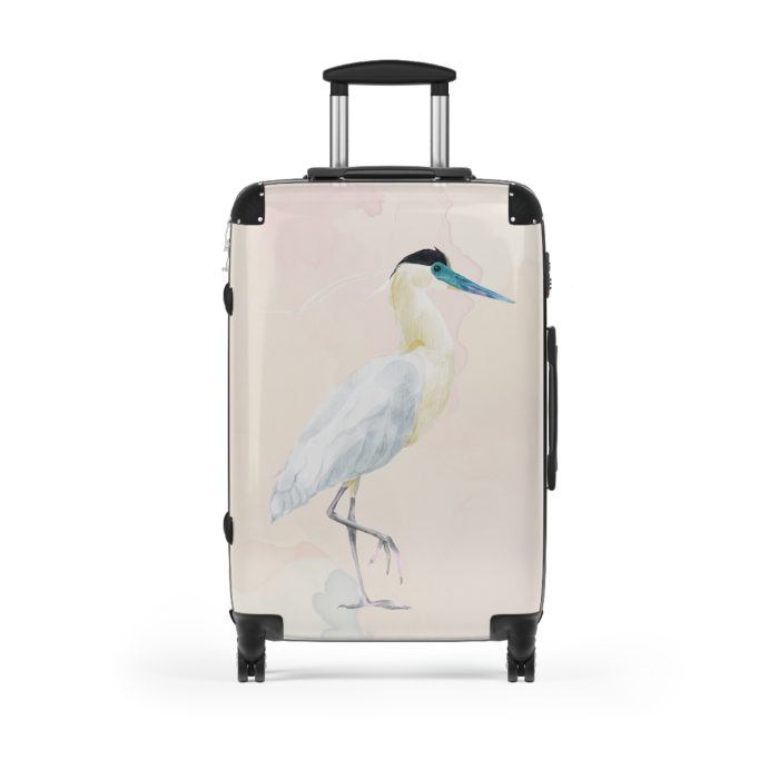 Crane Suitcase - An elegant travel gear featuring a bird-inspired design, perfect for those who appreciate sophistication on their journeys.