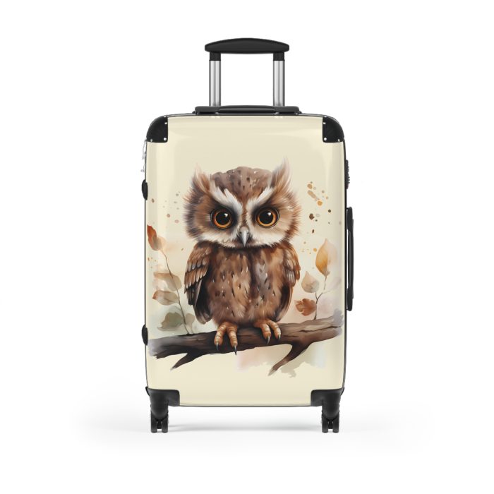 Owl Suitcase - A cute animal luggage with an adorable owl design, ideal for animal lovers who want to travel with whimsy.Owl Suitcase - A cute animal luggage with an adorable owl design, ideal for animal lovers who want to travel with whimsy.