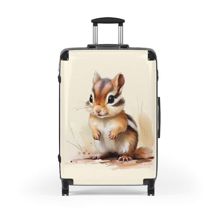 Chipmunk Suitcase - A cute animal luggage with an adorable chipmunk design, ideal for animal lovers who want to travel with whimsy.