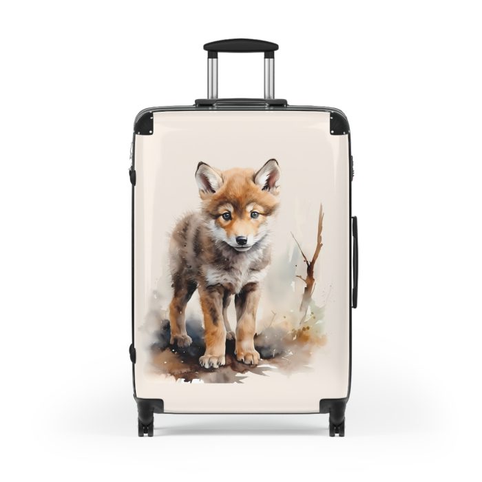 Baby Wolf Suitcase - A fun and functional kids' luggage featuring a cute baby wolf design, perfect for young adventurers seeking exciting journeys.