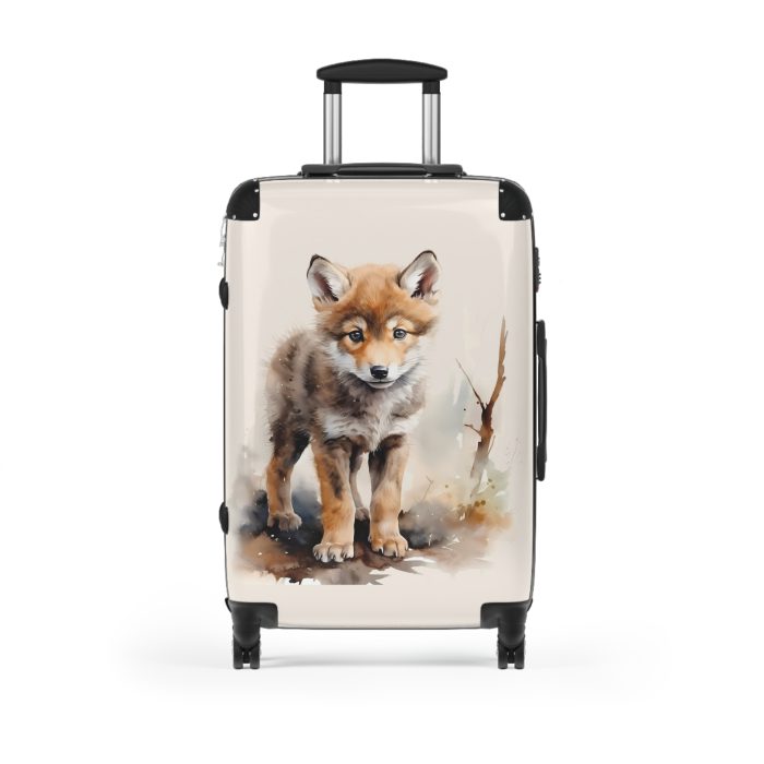 Baby Wolf Suitcase - A fun and functional kids' luggage featuring a cute baby wolf design, perfect for young adventurers seeking exciting journeys.