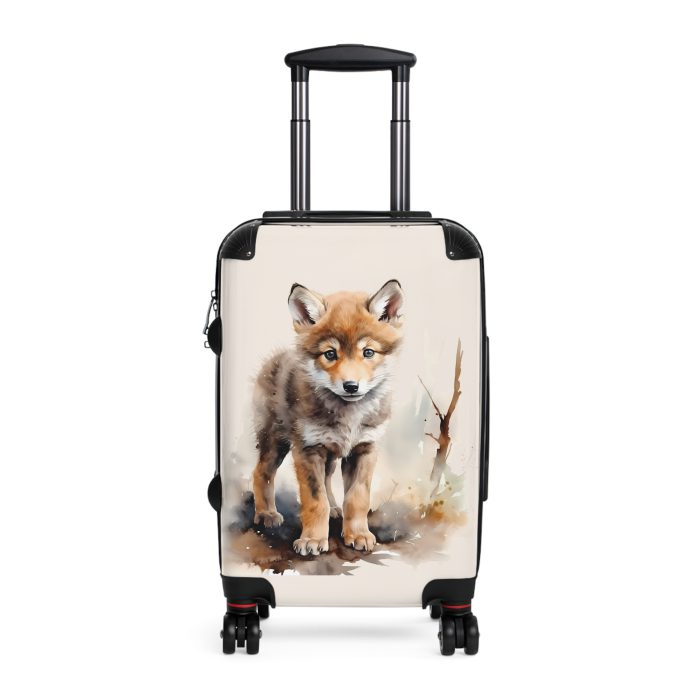 Baby Wolf Suitcase - A fun and functional kids' luggage featuring a cute baby wolf design, perfect for young adventurers seeking exciting journeys.