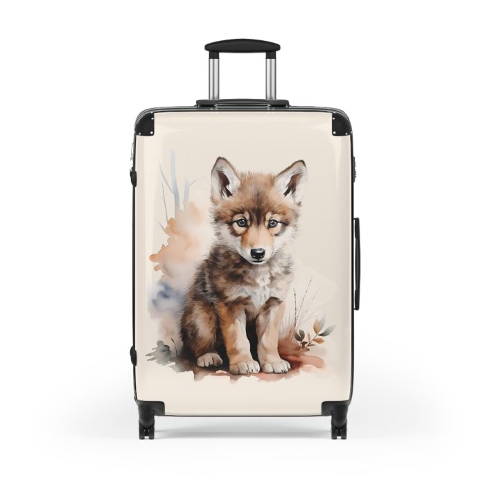 Baby Wolf Suitcase - A fun and functional kids' luggage featuring a cute baby wolf design, perfect for young adventurers seeking exciting journeys.