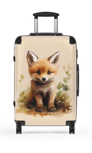 Baby Fox Suitcase - An adorable kids' luggage featuring a cute baby fox design, perfect for making travel fun and memorable for your child.