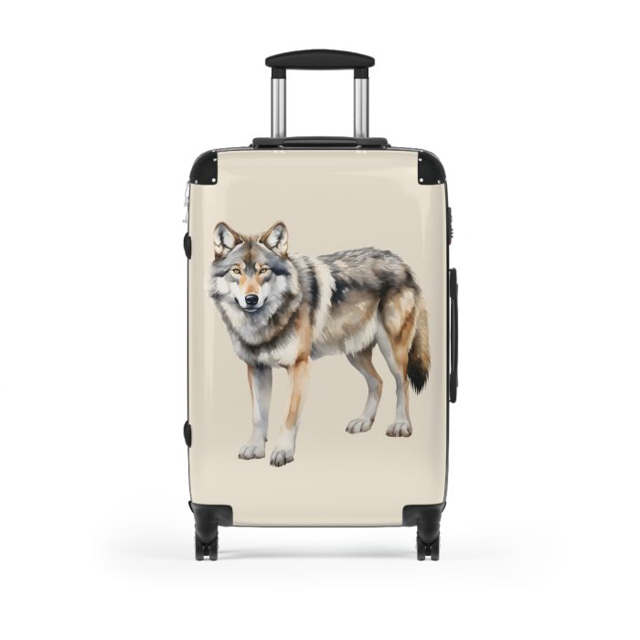 Wolf Suitcase - Adventure-themed kids' luggage designed for young travelers, ready for exploration.