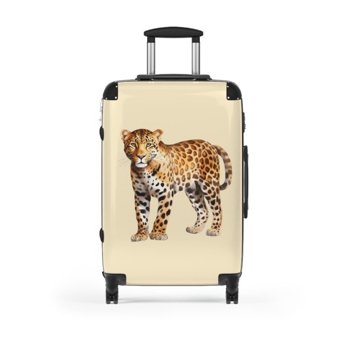 Leopard Suitcase - Stylish kids' luggage featuring a trendy leopard print design, perfect for young fashion-forward travelers.