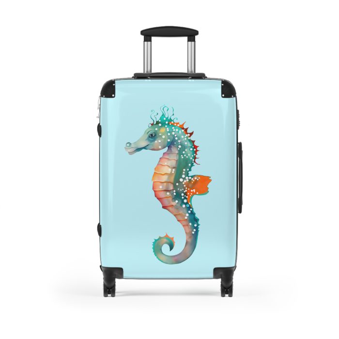 Seahorse Suitcase - A stylish and durable travel companion, embodying marine charm for a magical journey.