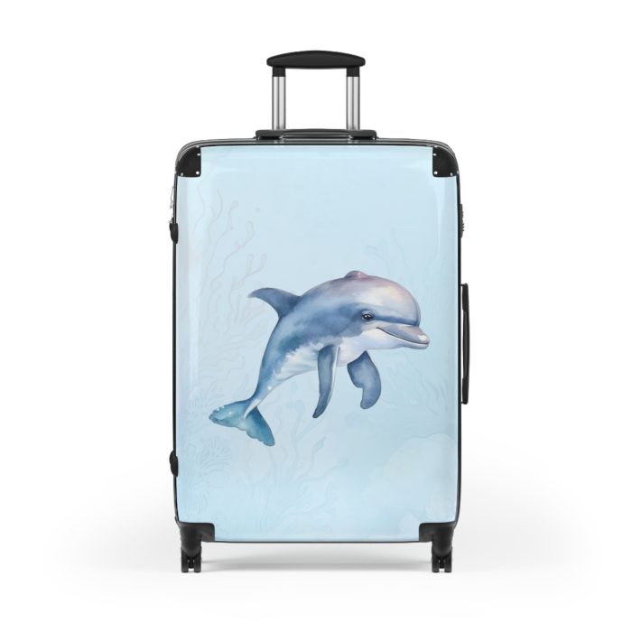 Dolphin Suitcase - A travel companion designed for both style and durability, making every journey a graceful swim through elegance.