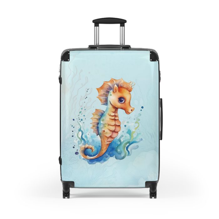 Seahorse Suitcase - A stylish and durable travel companion, embodying marine charm for a magical journey.