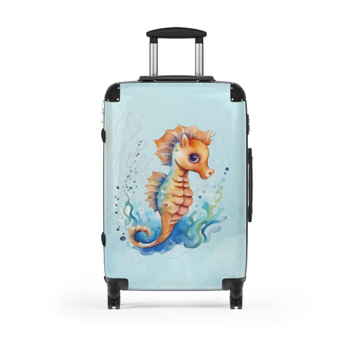 Seahorse Suitcase - A stylish and durable travel companion, embodying marine charm for a magical journey.