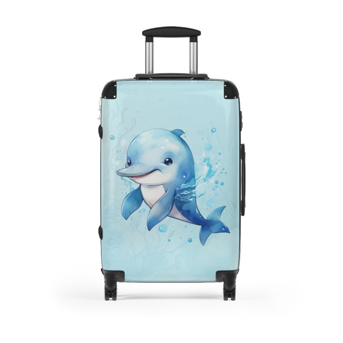 Dolphin Suitcase - A travel companion designed for both style and durability, making every journey a graceful swim through elegance.