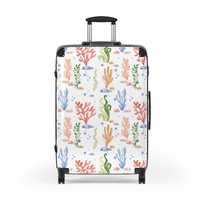 Seaweed Suitcase - Discover the beauty of underwater elegance with intricate seaweed patterns on your stylish luggage.