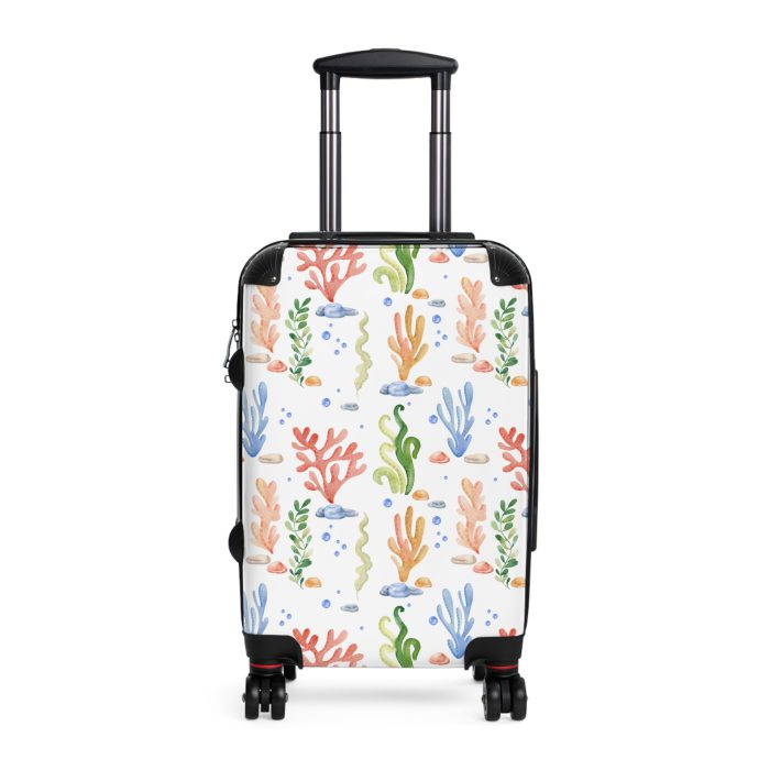 Seaweed Suitcase - Discover the beauty of underwater elegance with intricate seaweed patterns on your stylish luggage.