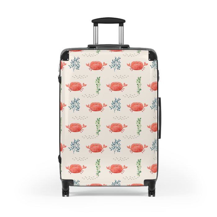 Sea Crab Suitcase - Stand out with vibrant crab motifs, a perfect blend of style and coastal charm for your travel adventures.