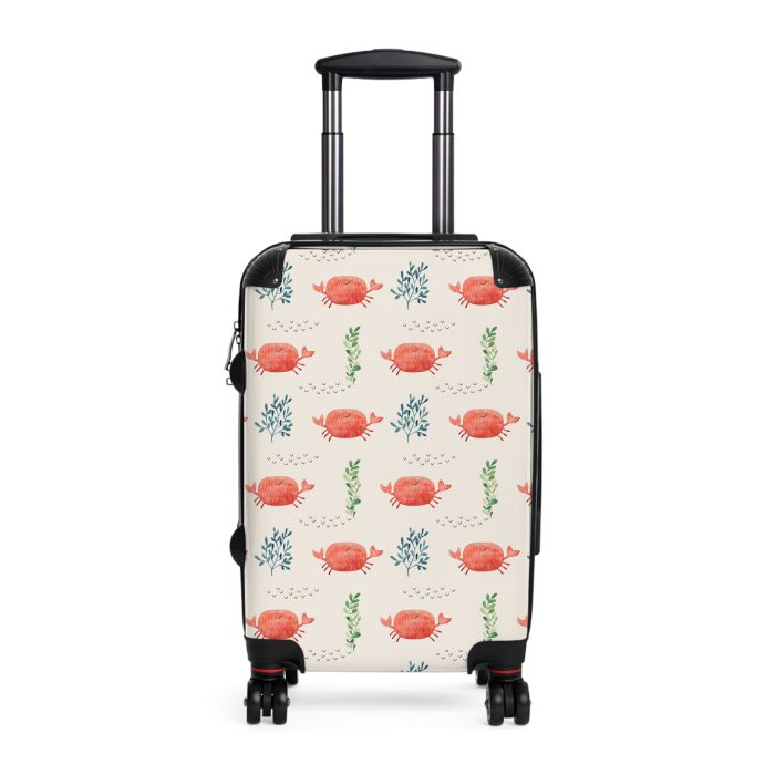 Sea Crab Suitcase - Stand out with vibrant crab motifs, a perfect blend of style and coastal charm for your travel adventures.