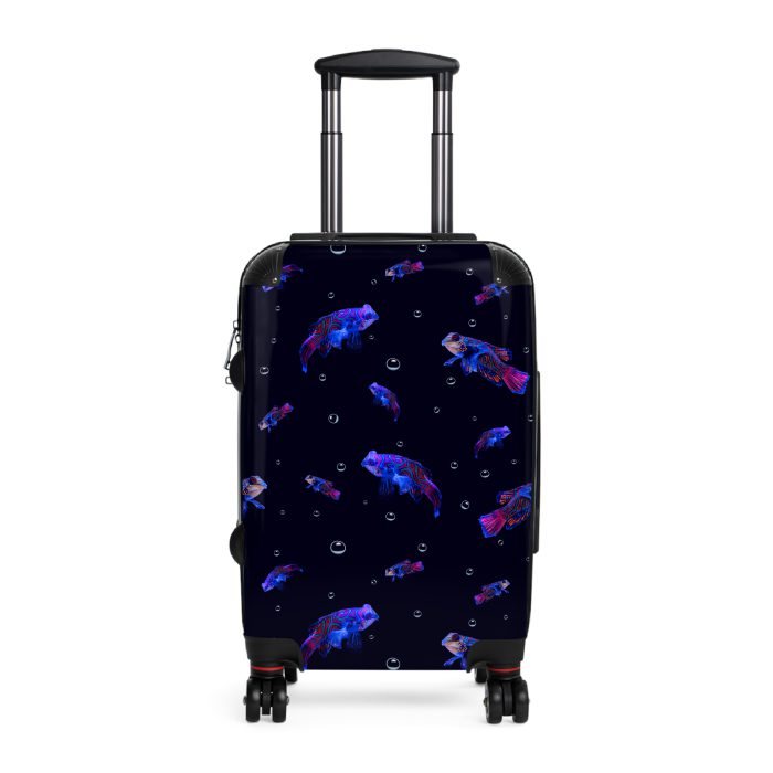 Mandarin Fish suitcase, a durable and stylish travel companion. Crafted with mandarin fish designs, it's perfect for ocean enthusiasts on the go.