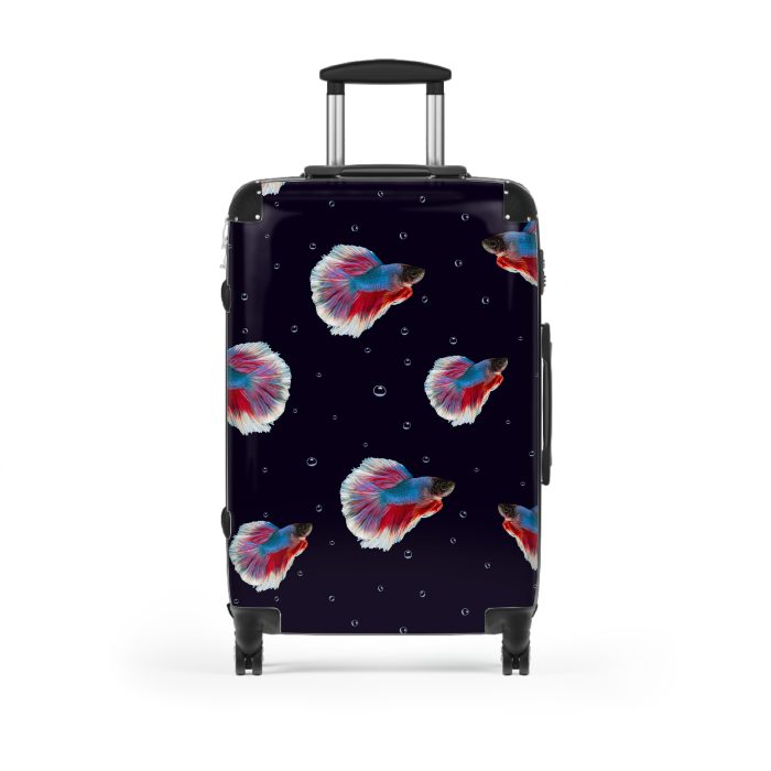 Fighting Fish suitcase, a durable and stylish travel companion. Crafted with fighting fish designs, it's perfect for fish enthusiasts on the go.