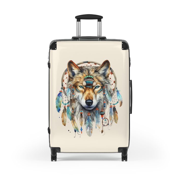 Wolf Suitcase - Adventure-themed kids' luggage designed for young travelers, ready for exploration.