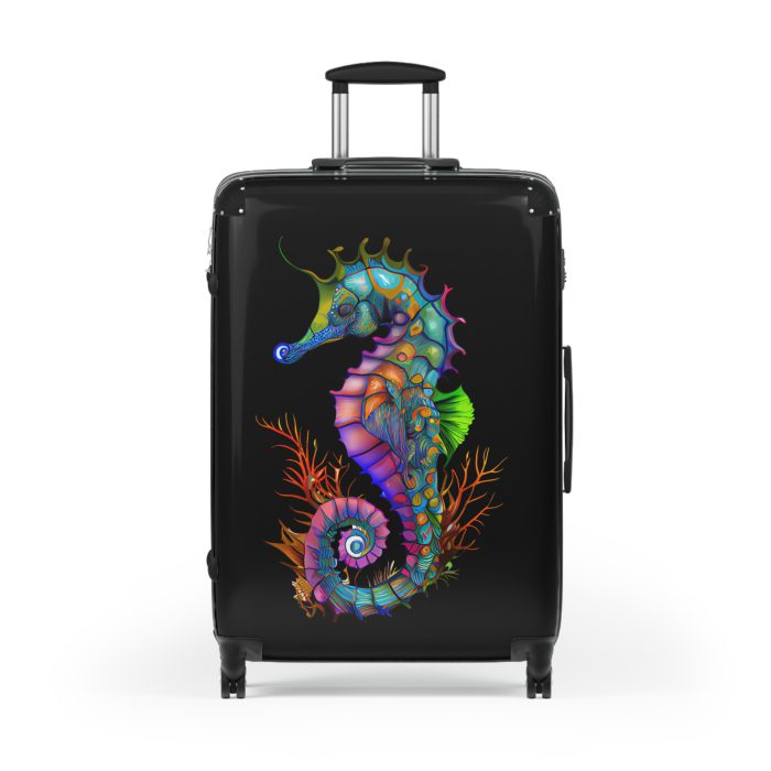 Seahorse Suitcase - A stylish and durable travel companion, embodying marine charm for a magical journey.