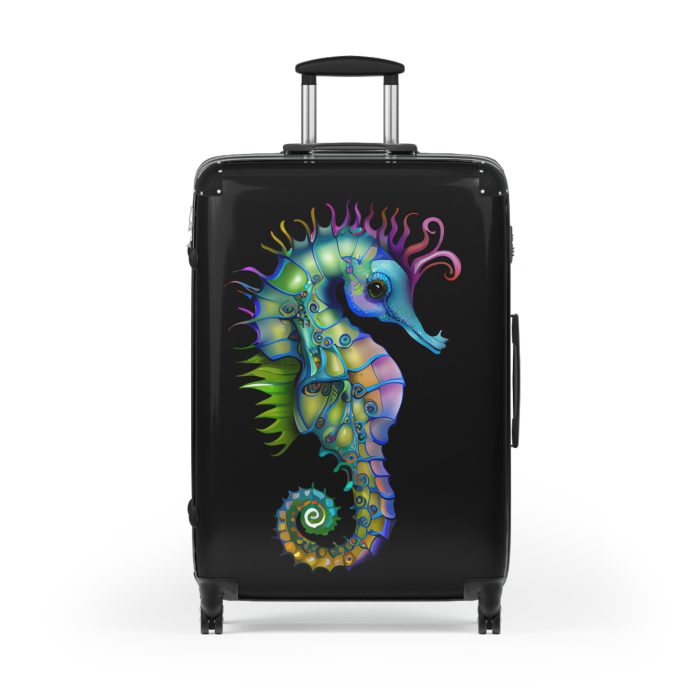 Seahorse Suitcase - A stylish and durable travel companion, embodying marine charm for a magical journey.