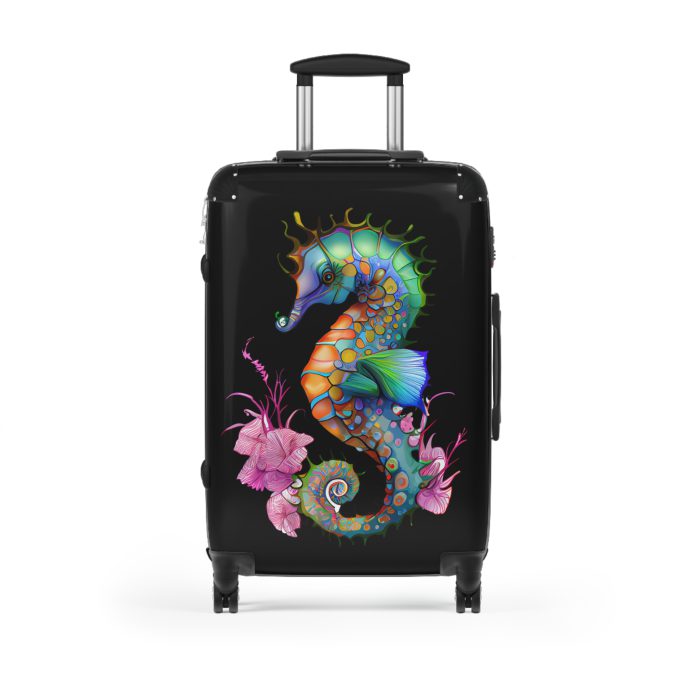 Seahorse Suitcase - A stylish and durable travel companion, embodying marine charm for a magical journey.