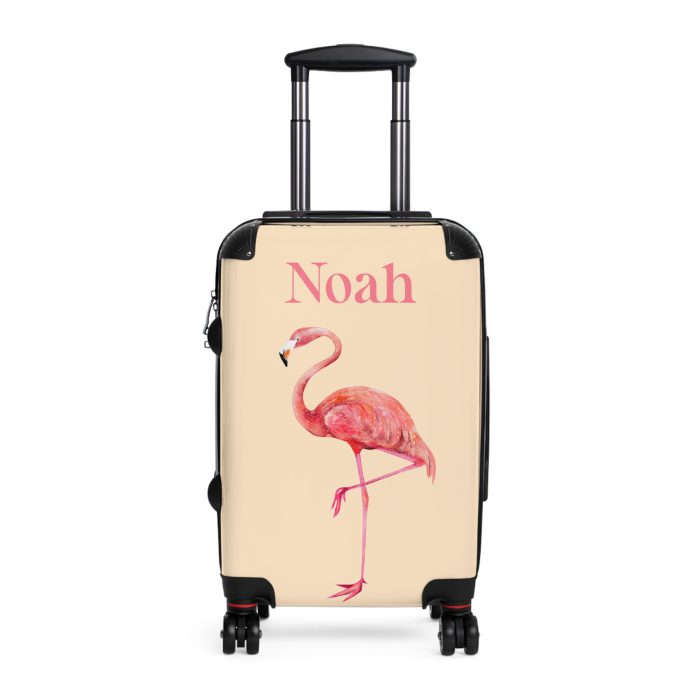 Flamingo Custom Suitcase - Personalize your journeys with a stylish flamingo design, adding a touch of tropical chic to your travel adventures.