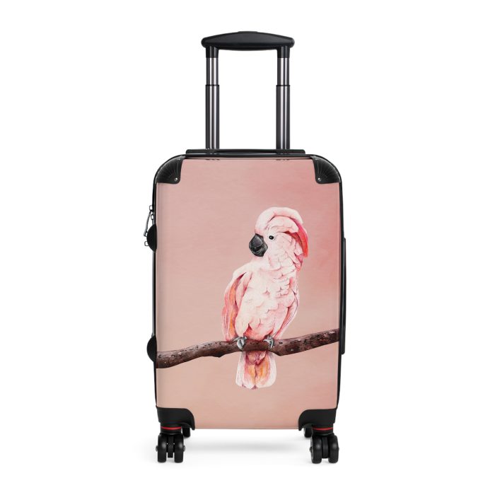 Cockatoo Suitcase - Journey in tropical style with this vibrant companion, featuring charming cockatoo motifs for a touch of elegance.