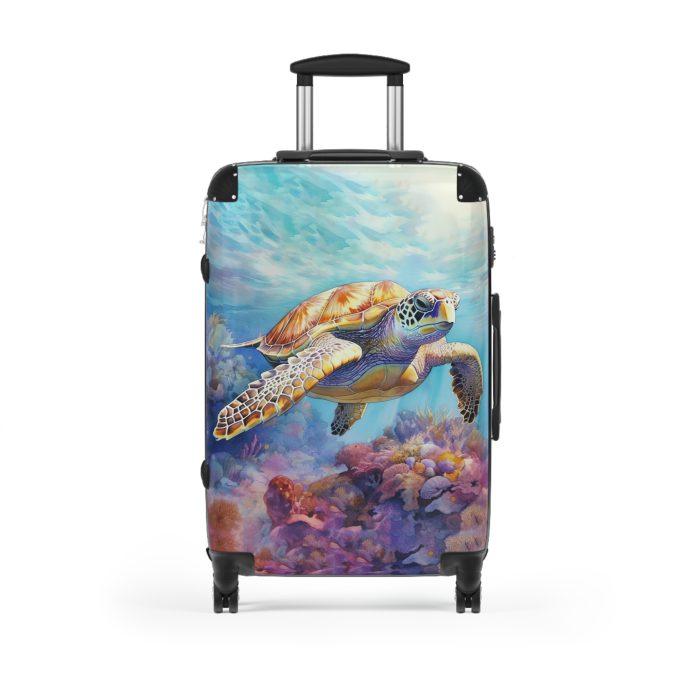 Sea Turtle Suitcase - A blend of underwater elegance and travel functionality. Perfect for those seeking style and convenience on every journey.