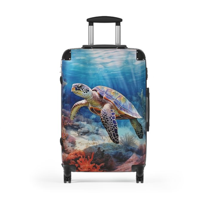 Sea Turtle Suitcase - A blend of underwater elegance and travel functionality. Perfect for those seeking style and convenience on every journey.