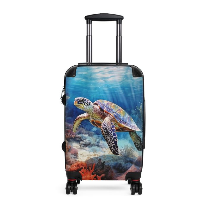 Sea Turtle Suitcase - A blend of underwater elegance and travel functionality. Perfect for those seeking style and convenience on every journey.