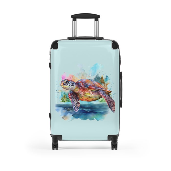 Sea Turtle Suitcase - A blend of underwater elegance and travel functionality. Perfect for those seeking style and convenience on every journey.