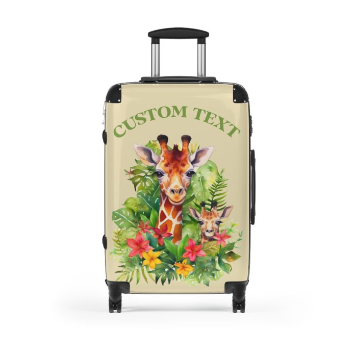 Custom Giraffe Suitcase - Personalized travel companion for expressing your unique style. Stand out with this one-of-a-kind, customizable luggage.