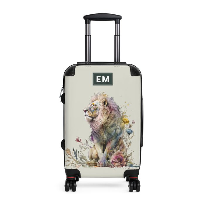 Custom Lion Suitcase - Roar with unique style and strength, a personalized travel companion with distinctive lion design.