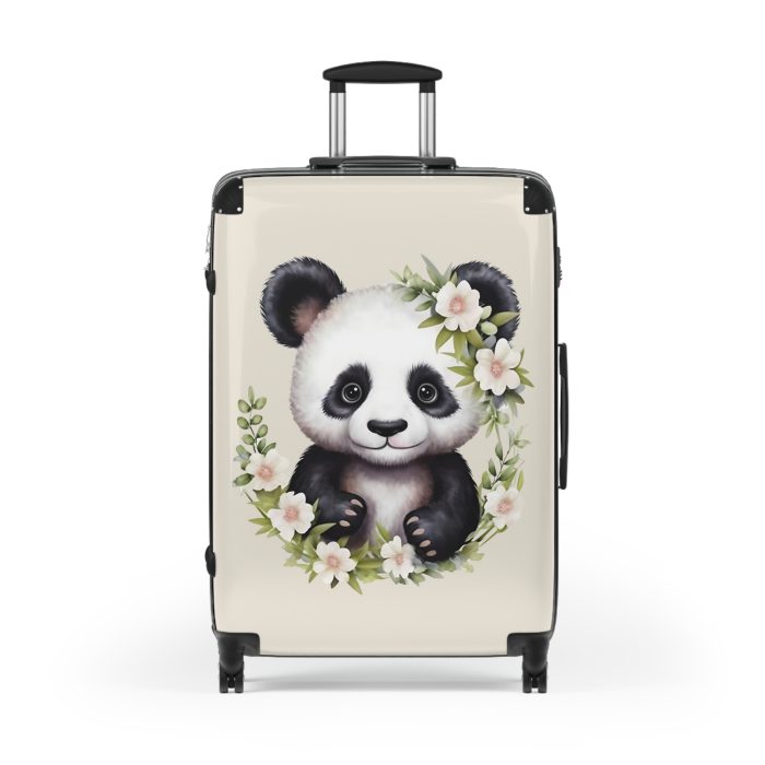 Cute Baby Panda Suitcase - Whimsical and charming luggage, perfect for adorable adventures with its custom design of cute baby pandas.