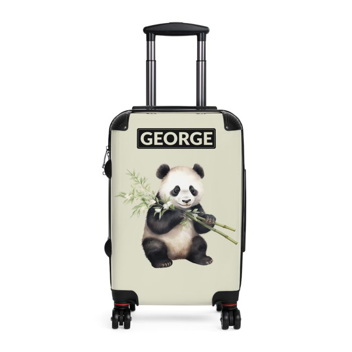 Custom Panda Suitcase - A personalized travel companion adorned with a unique panda design, showcasing your individuality throughout your travels.