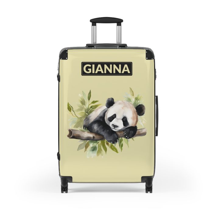 Custom Panda Suitcase - A personalized travel companion adorned with a unique panda design, showcasing your individuality throughout your travels.