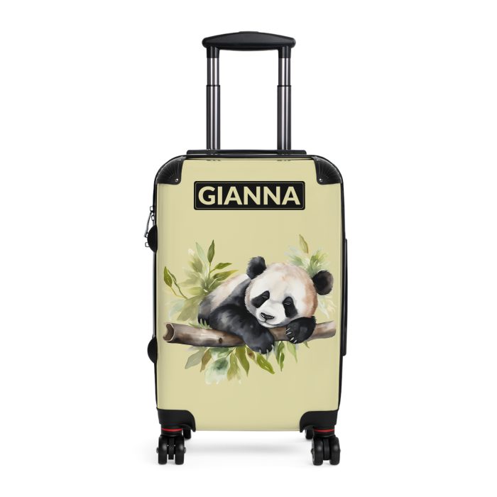 Custom Panda Suitcase - A personalized travel companion adorned with a unique panda design, showcasing your individuality throughout your travels.